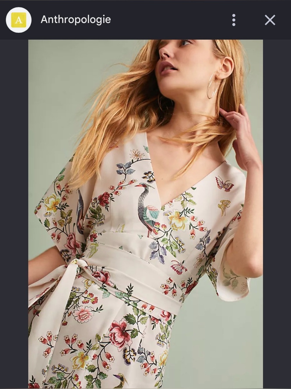 Ya Los Angeles Blush Floral Wrap Maxi Dress